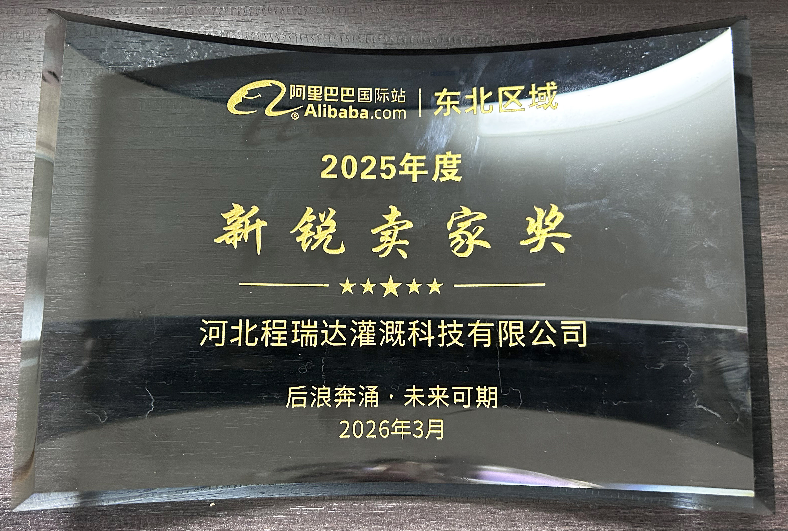 丽水程瑞达灌溉 | 荣获阿里国际站新锐卖家奖